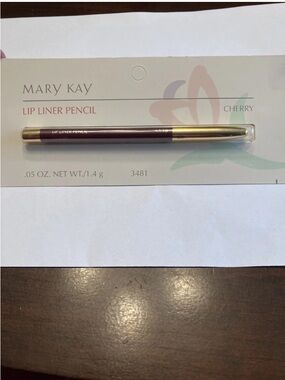 Mary Kay Lip Liner Lip Pencil Cherry 3481 .05 oz Wood
